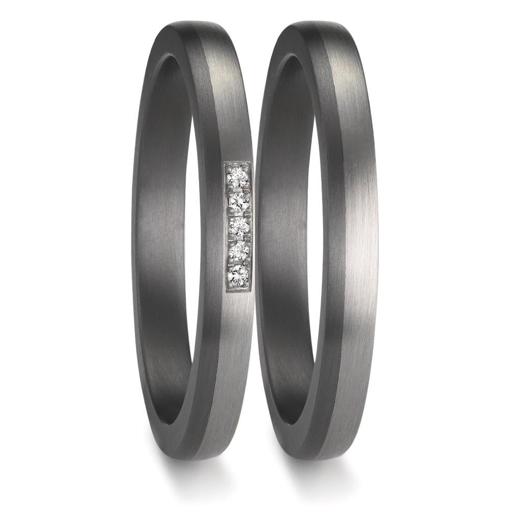 Anello del partner 999 Tantalio, Platino 950