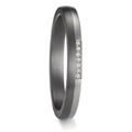 Anello del partner 999 Tantalio, Platino 950 Diamante 0.025 ct, 7 pietra, w-si