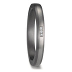 Anello del partner 999 Tantalio, Platino 950 Diamante 0.01 ct, 3 pietra, w-si