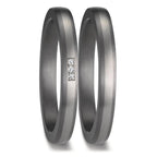 Anello del partner 999 Tantalio, Platino 950 Diamante 0.01 ct, 3 pietra, w-si
