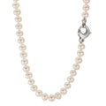 Collana Oro bianco 750/18 carati Perla coltivata d'acqua dolce bianco, 5.5 mm 46 cm