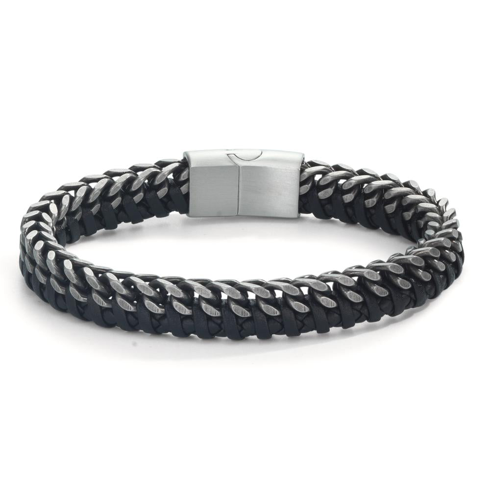 Bracciale Acciaio inossidabile, Pelle 23 cm
