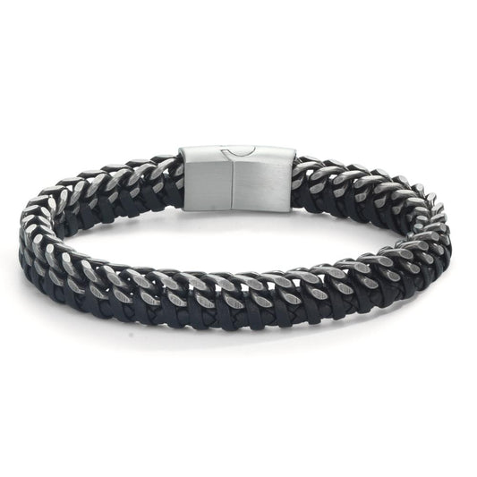 Bracciale Acciaio inossidabile, Pelle 23 cm