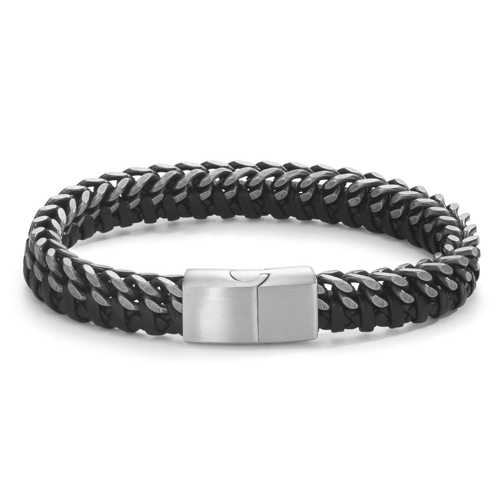 Bracciale Acciaio inossidabile, Pelle 23 cm