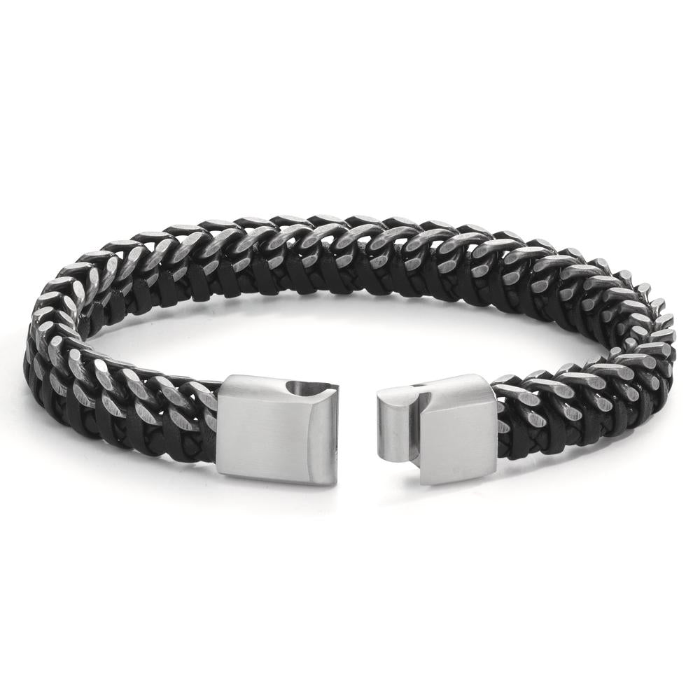 Bracciale Acciaio inossidabile, Pelle 23 cm