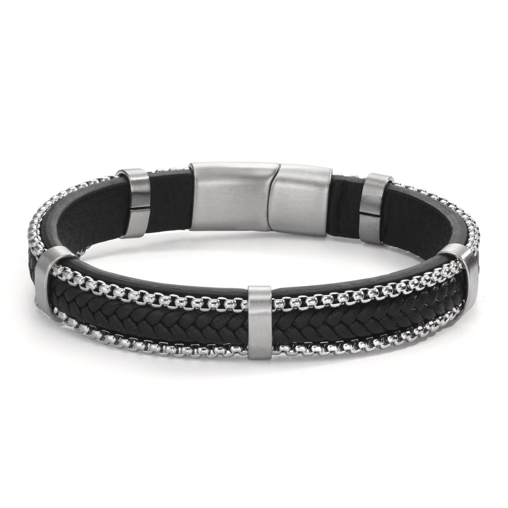 Bracciale Acciaio inossidabile, Pelle 23 cm