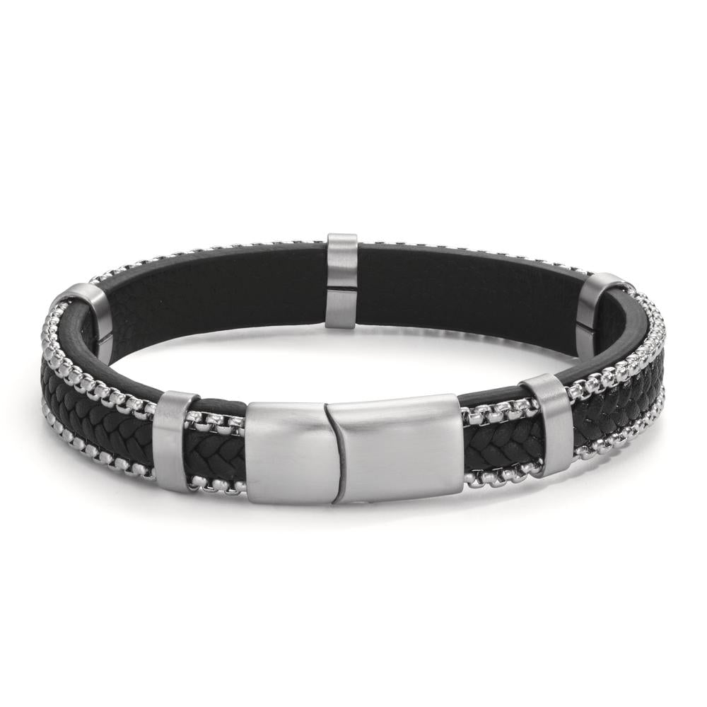 Bracciale Acciaio inossidabile, Pelle 23 cm
