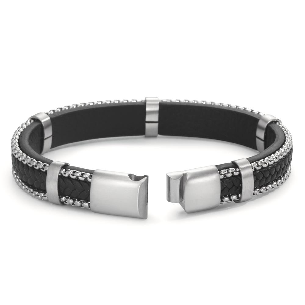 Bracciale Acciaio inossidabile, Pelle 23 cm