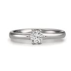 Anello solitario Platino 950 Diamante 0.30 ct, w-si, GIA