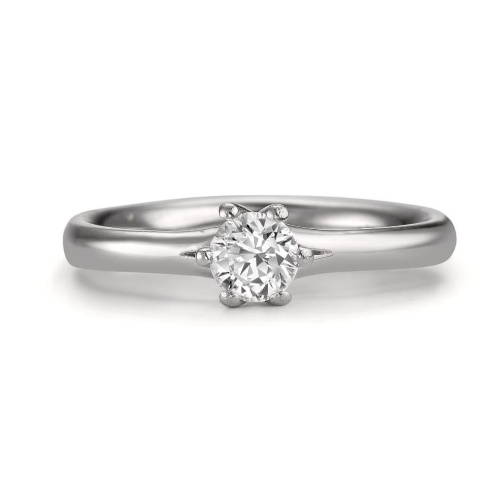 Anello solitario Platino 950 Diamante 0.30 ct, w-si, GIA