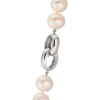 Collana Argento rodiato Perla coltivata d'acqua dolce bianco, 12 mm 50 cm