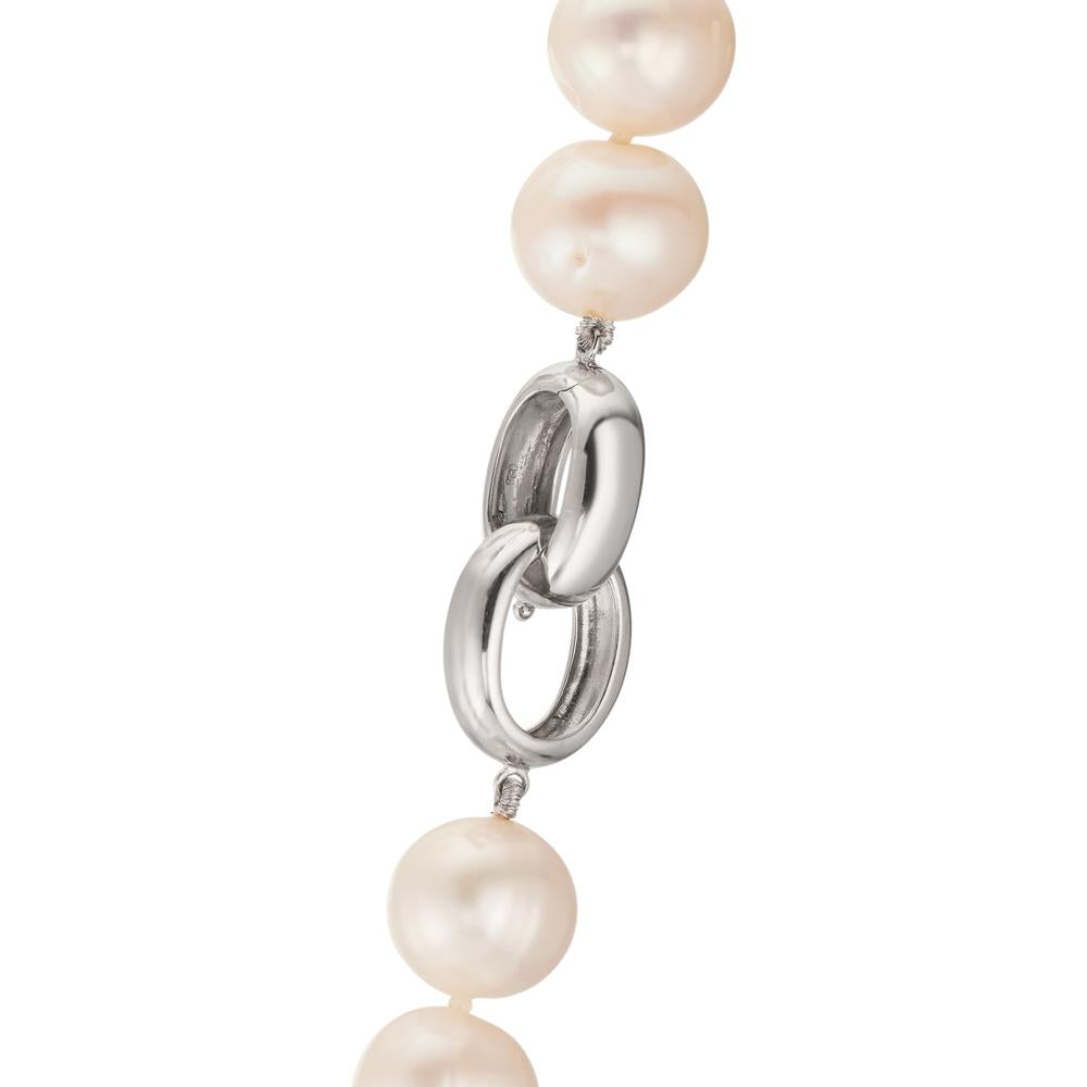 Collana Argento rodiato Perla coltivata d'acqua dolce bianco, 12 mm 50 cm