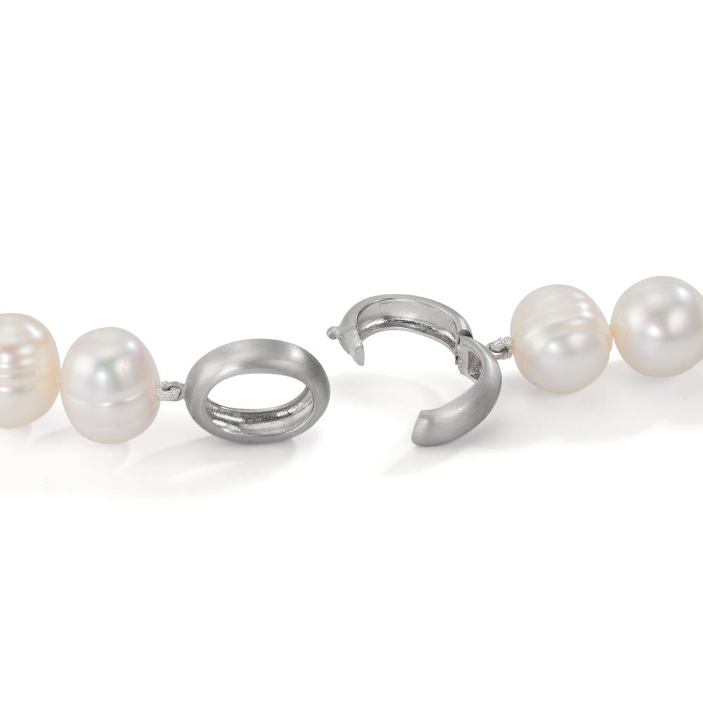 Collana Argento rodiato Perla coltivata d'acqua dolce 50 cm
