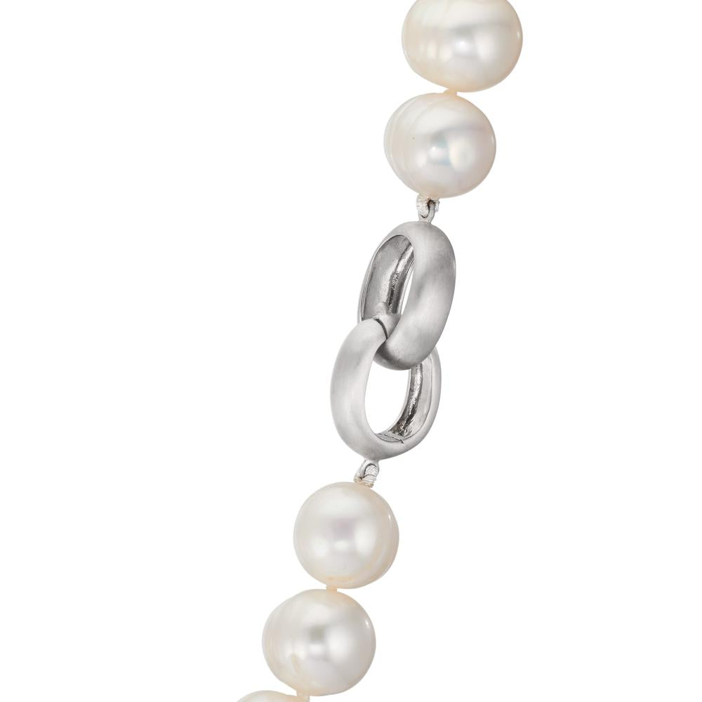 Collana Argento rodiato Perla coltivata d'acqua dolce 50 cm