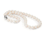 Collana Argento rodiato Perla coltivata d'acqua dolce bianco, 12 mm 50 cm
