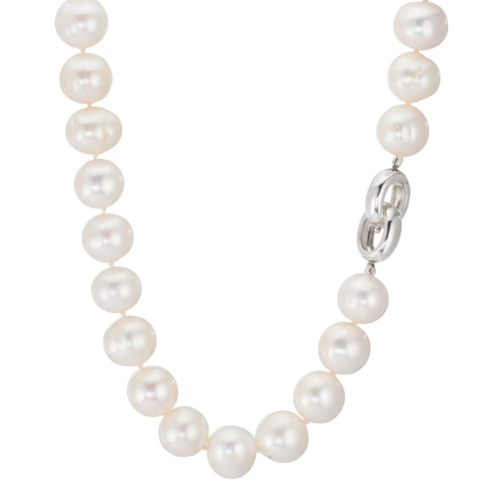 Collana Argento Perla coltivata d'acqua dolce bianco, 12 mm 50 cm