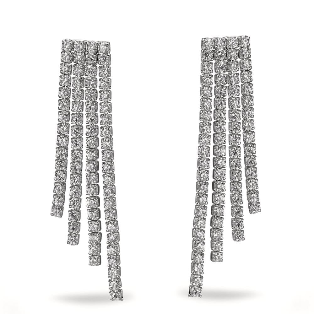 Orecchini Argento Zirconia rodiato