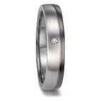 Anello del partner 999 Tantalio, Platino 950 Diamante 0.02 ct, w-si