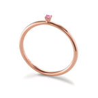 Anelli impilabili Argento Zirconia rosa, 2 mm rosa dorato