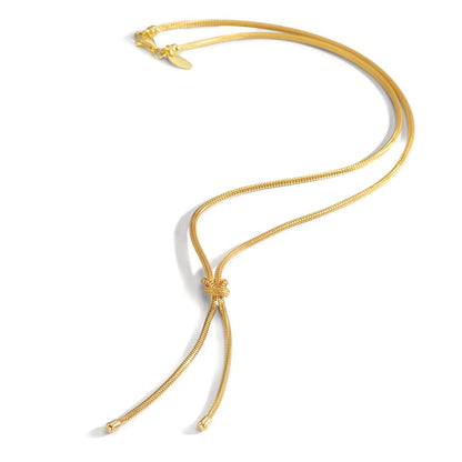 Collana Argento giallo dorato Nodo 50 cm