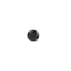 Orecchini a bottone 1 pz Argento Zirconia nero Ø7 mm