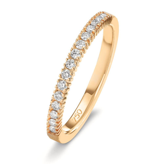 Anello del partner Oro rosa 750/18 carati Diamante 0.225 ct, 15 pietra, w-si
