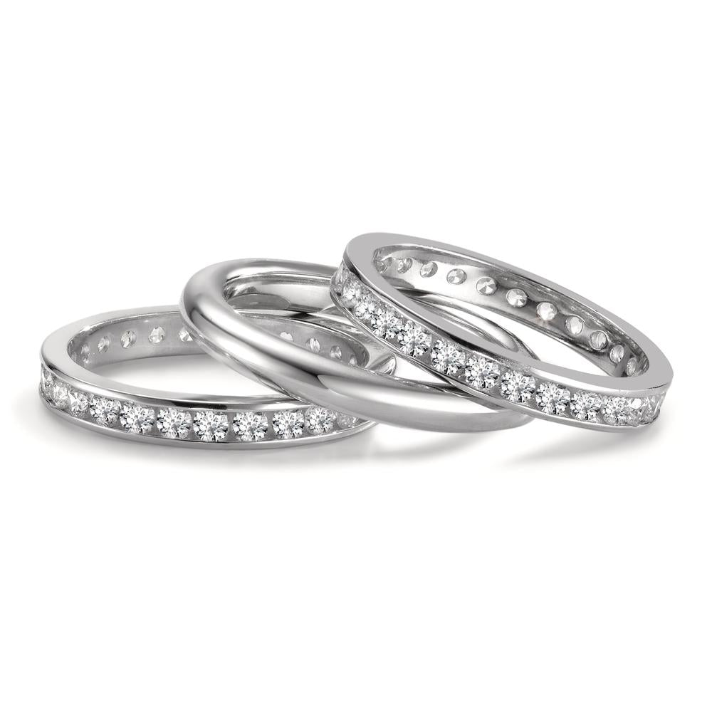 Set di anelli Oro bianco 750/18 carati Zirconia