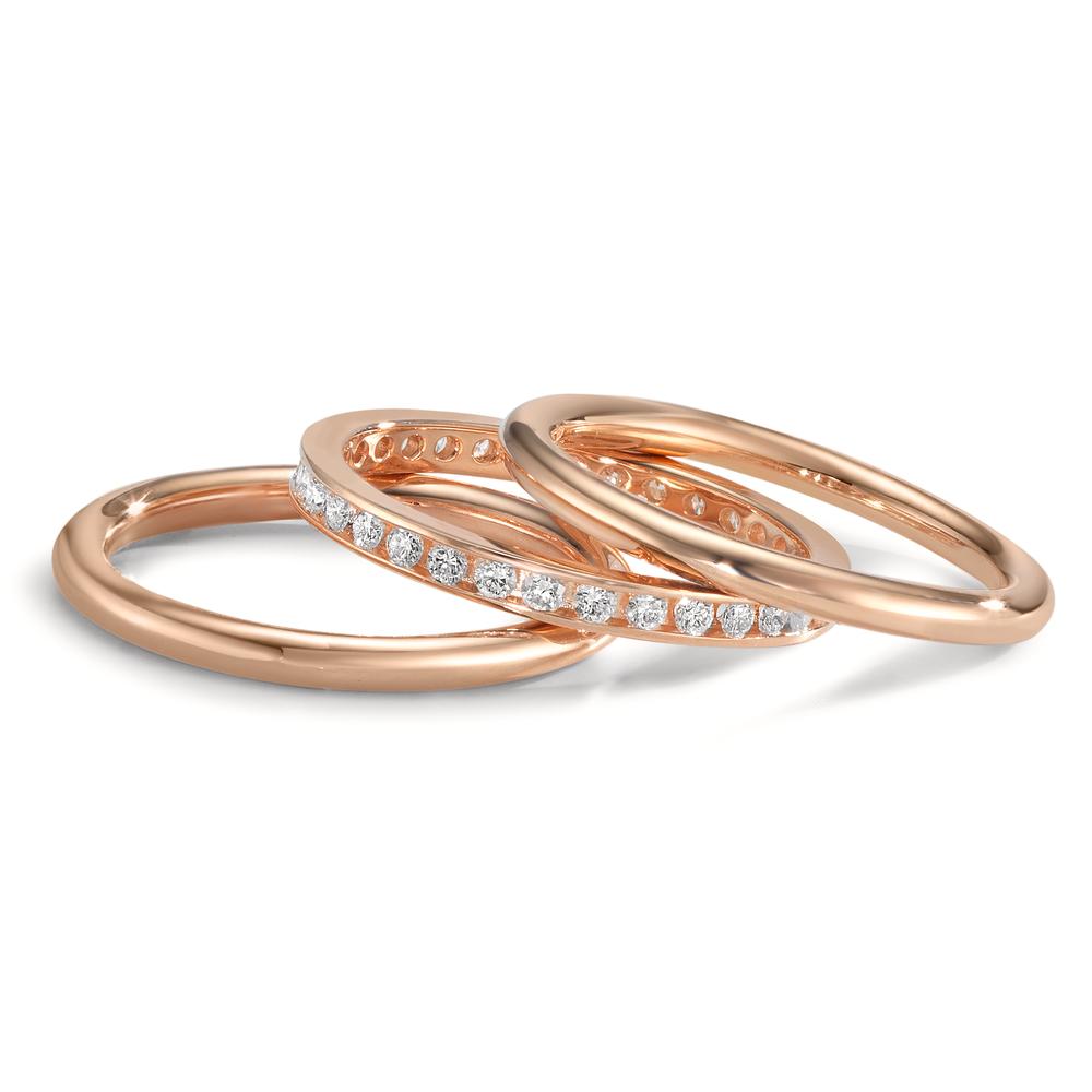 Set di anelli Oro rosso 750/18 carati Diamante 0.50 ct, w-si