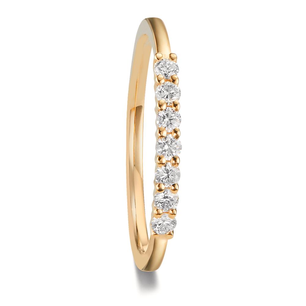 Anello del partner Oro giallo 750/18 carati Diamante 0.259 ct, 7 pietra, w-si