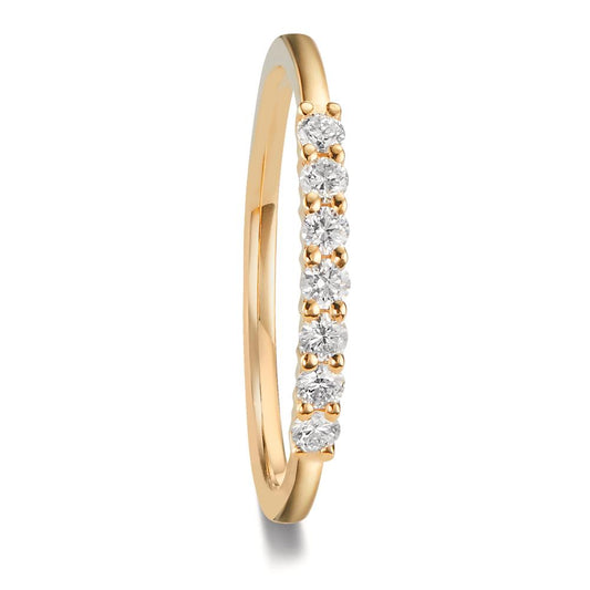 Anello del partner Oro giallo 750/18 carati Diamante 0.259 ct, 7 pietra, w-si