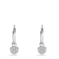 Orecchini a cerchio con pendente Argento Zirconia 6 pietra Cuore