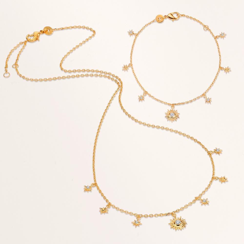 Bracciale Bronzo Zirconia 7 pietra Stella 16-18 cm