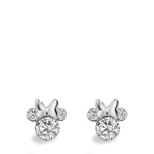 Orecchini a bottone Argento Zirconia bianco, 6 pietra Ø6 mm