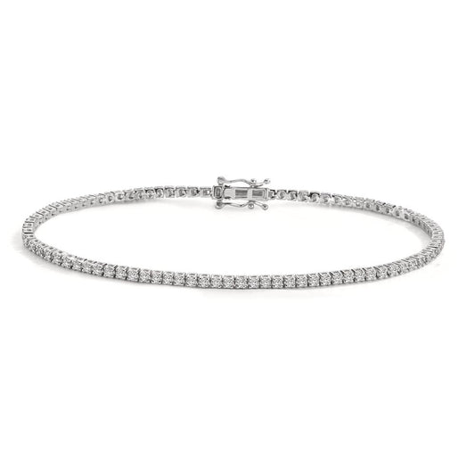 Bracciale Oro bianco 750/18 carati Diamante 1 ct, 92 pietra, w-si 19 cm