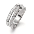 Anello Oro bianco 750/18 carati Diamante 0.11 ct, w-si