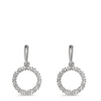 Orecchini Oro bianco 750/18 carati Diamante 0.33 ct, w-si Ø12.5 mm