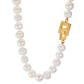 Collana Argento giallo dorato Perla coltivata d'acqua dolce 11-11.5 mm 50 cm