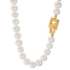 Collana Argento giallo dorato Perla coltivata d'acqua dolce 11-11.5 mm 50 cm