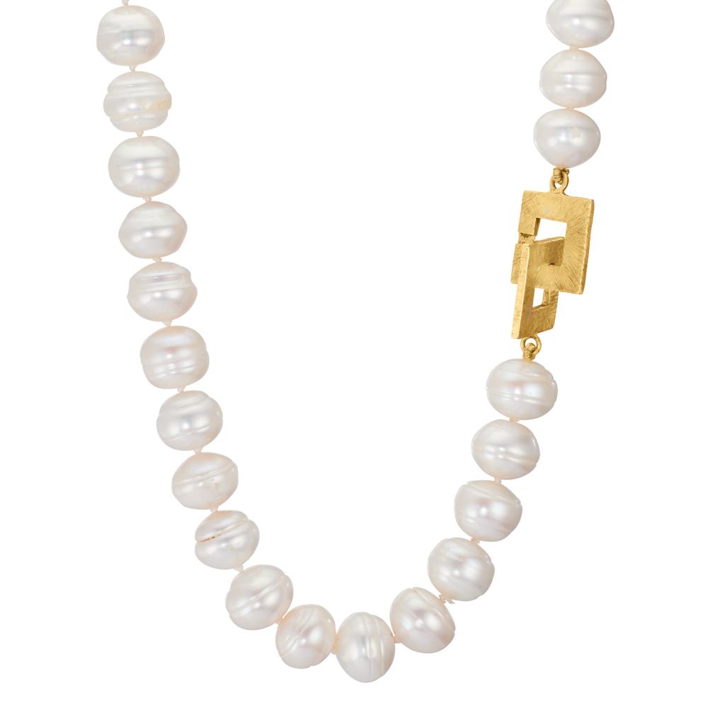 Collana Argento Perla coltivata d'acqua dolce 10-10.5 mm 52 cm