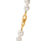 Collana Argento giallo dorato Perla coltivata d'acqua dolce, 11 mm 46 cm
