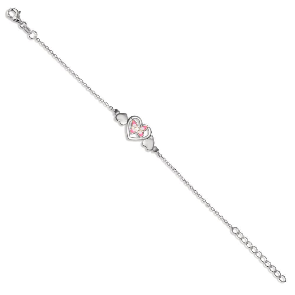 Bracciale Argento rodiato Farfalla 14-17 cm