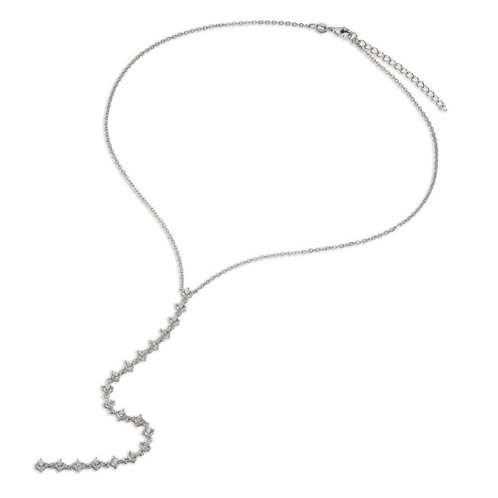 Collana Argento Zirconia 20 pietra rodiato 40-45 cm