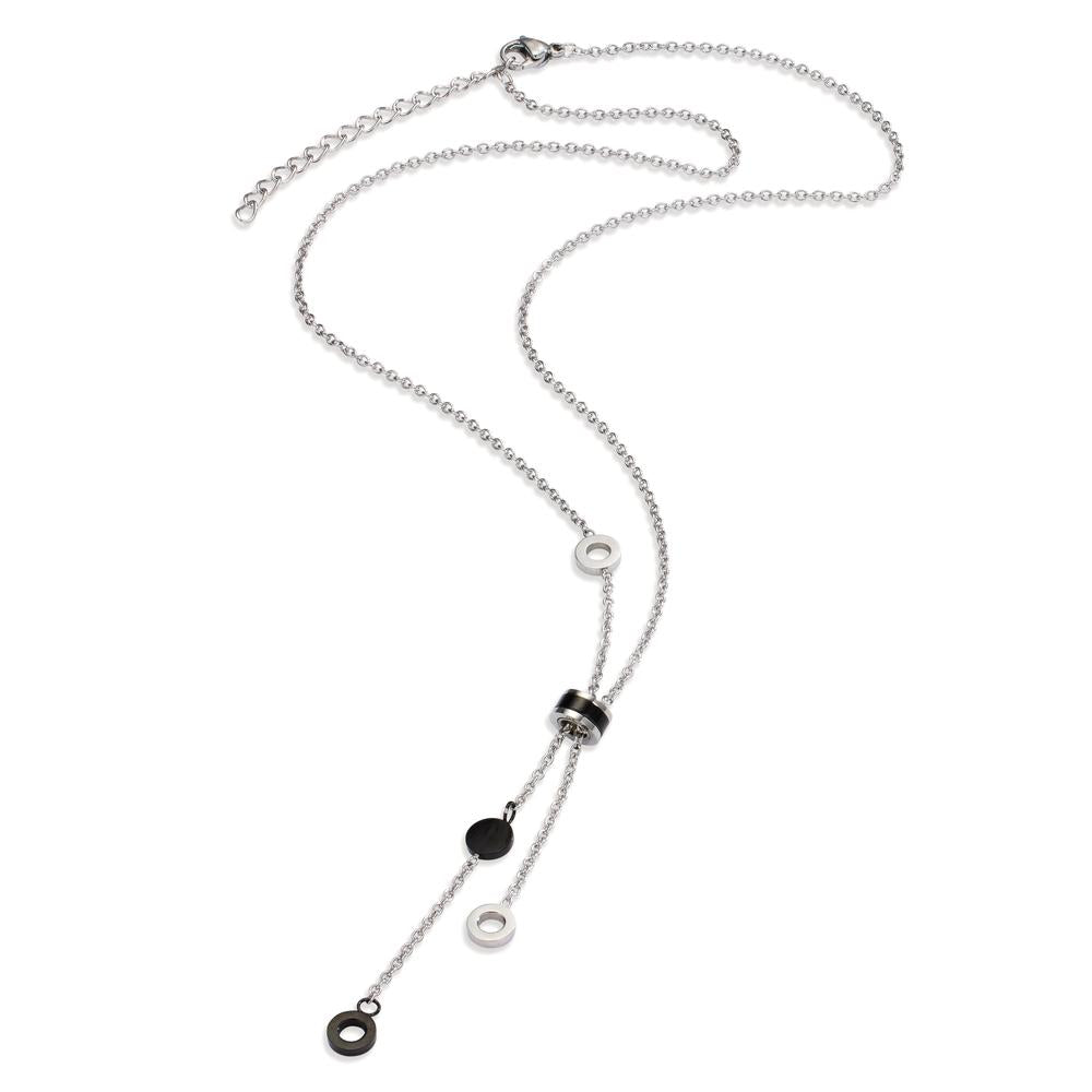 Collana Acciaio inossidabile nero rivestimento IP 43-48 cm