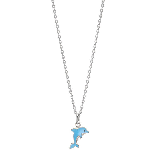 Catena con ciondolo Argento rodiato Delfino 36-38 cm