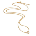 Collana Oro giallo 750/18 carati Diamante 0.15 ct, w-si 40-42 cm