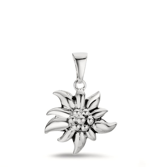 Ciondolo Argento patinato Stella alpina Ø14 mm
