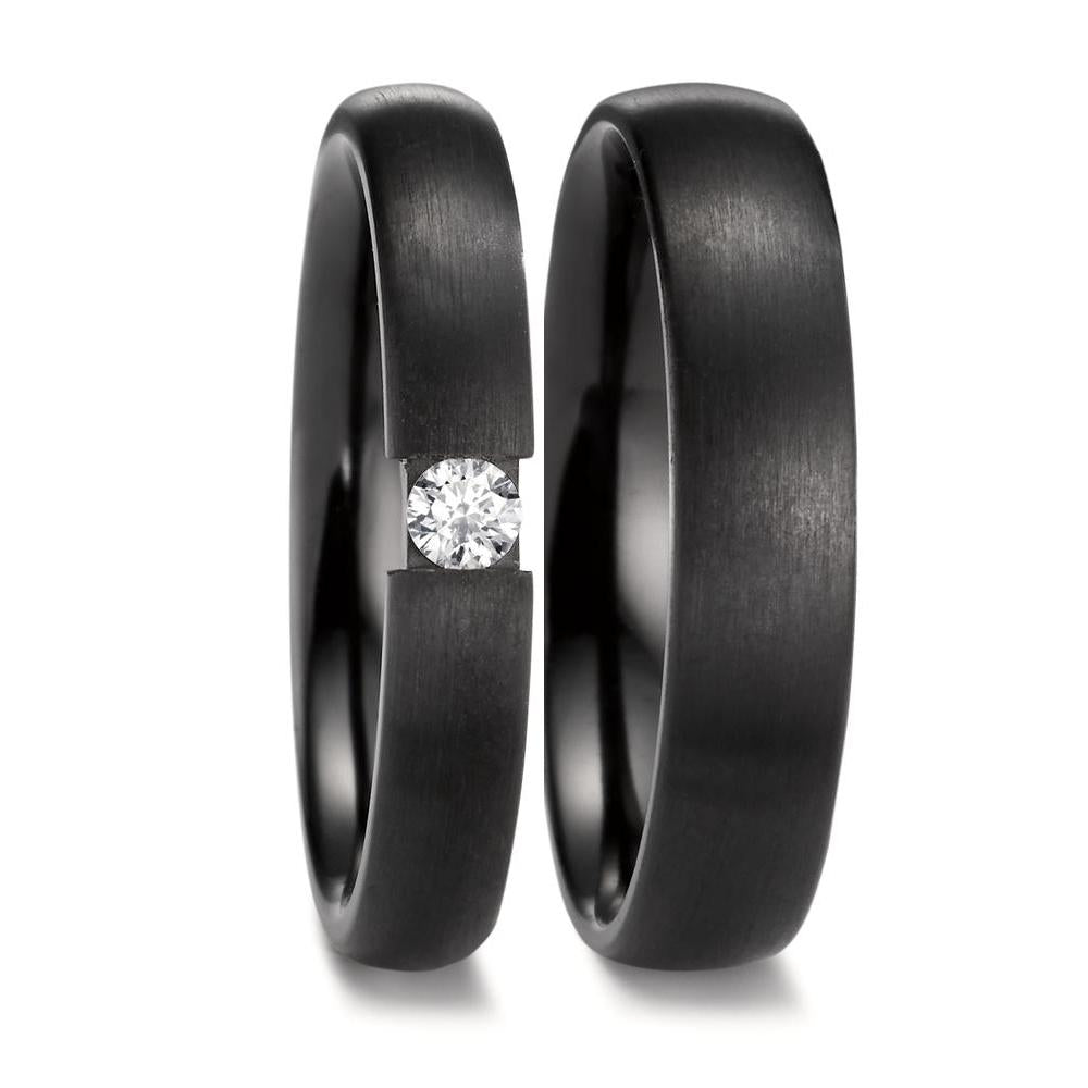 Anello del partner Zirconio Diamante 0.09 ct, w-si