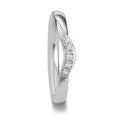 Anello del partner Oro bianco 750/18 carati Diamante 0.045 ct, 5 pietra, tw-vsi