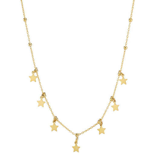 Collana Argento giallo dorato Stella 42 cm