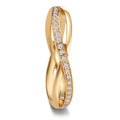 Anello del partner Oro giallo 750/18 carati Diamante 0.095 ct, 19 pietra, w-vsi